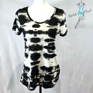 LuLaRoe black white tie dye perfect tee size XS